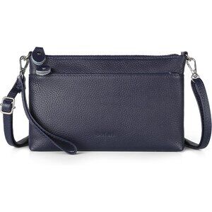 Genuine Leather Wristlet Clutch Wallet Purses with RFID Blocking, Small Crossbod